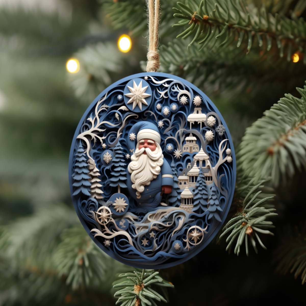 3D Santa Ornament - Ceramic π
π