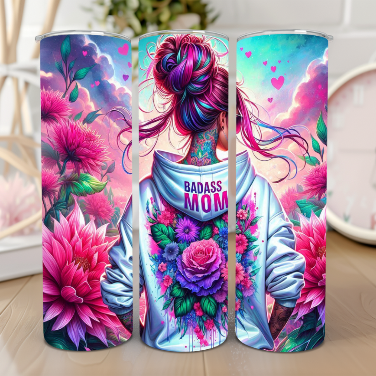 Bad Ass Mom Tumbler - 20 Oz πͺπ©βπ§βπ¦