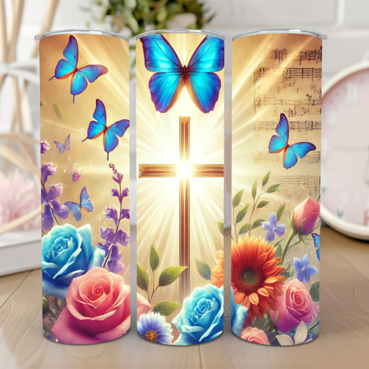Butterflies and Crosses - 20 Oz Tumbler π¦βοΈ