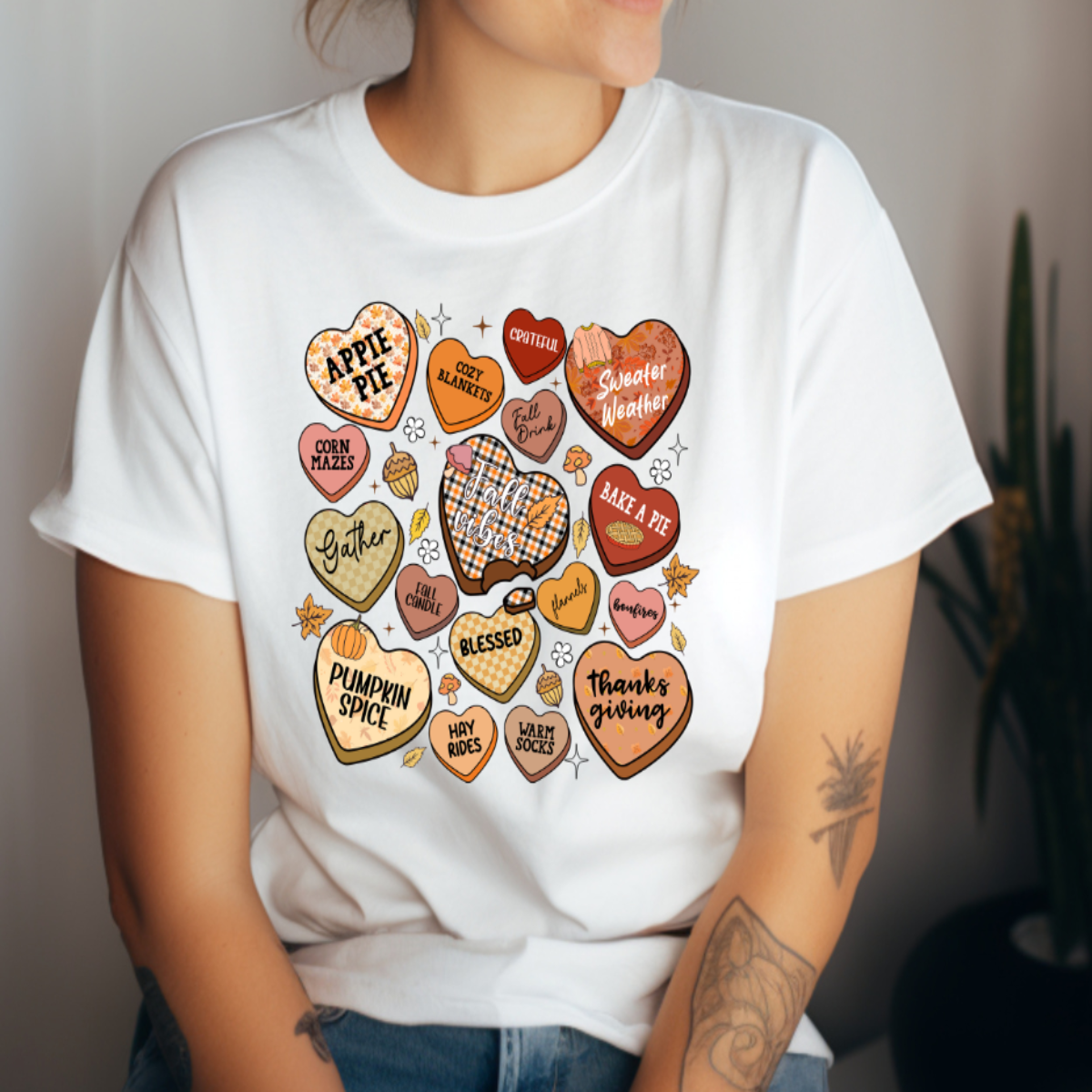Candy Hearts Fall T-Shirt ππ