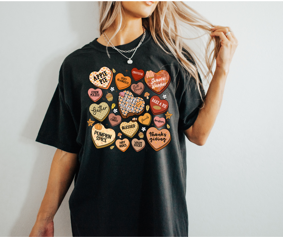 Candy Hearts Fall T-Shirt ππ