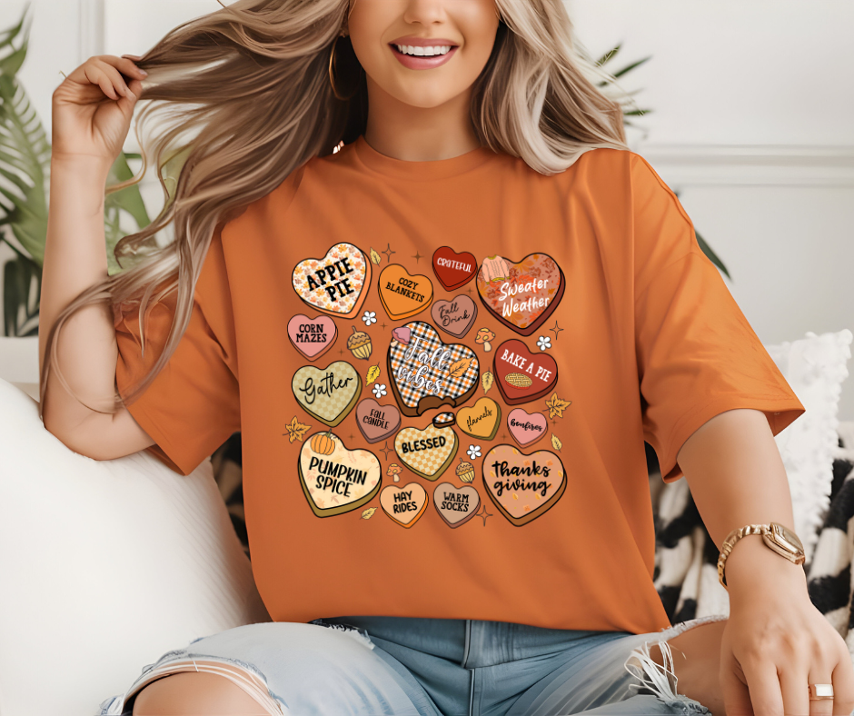 Candy Hearts Fall T-Shirt ππ