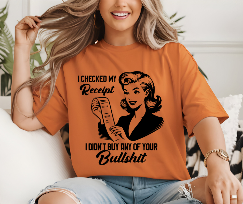 Checked Receipt T-Shirt 🧾