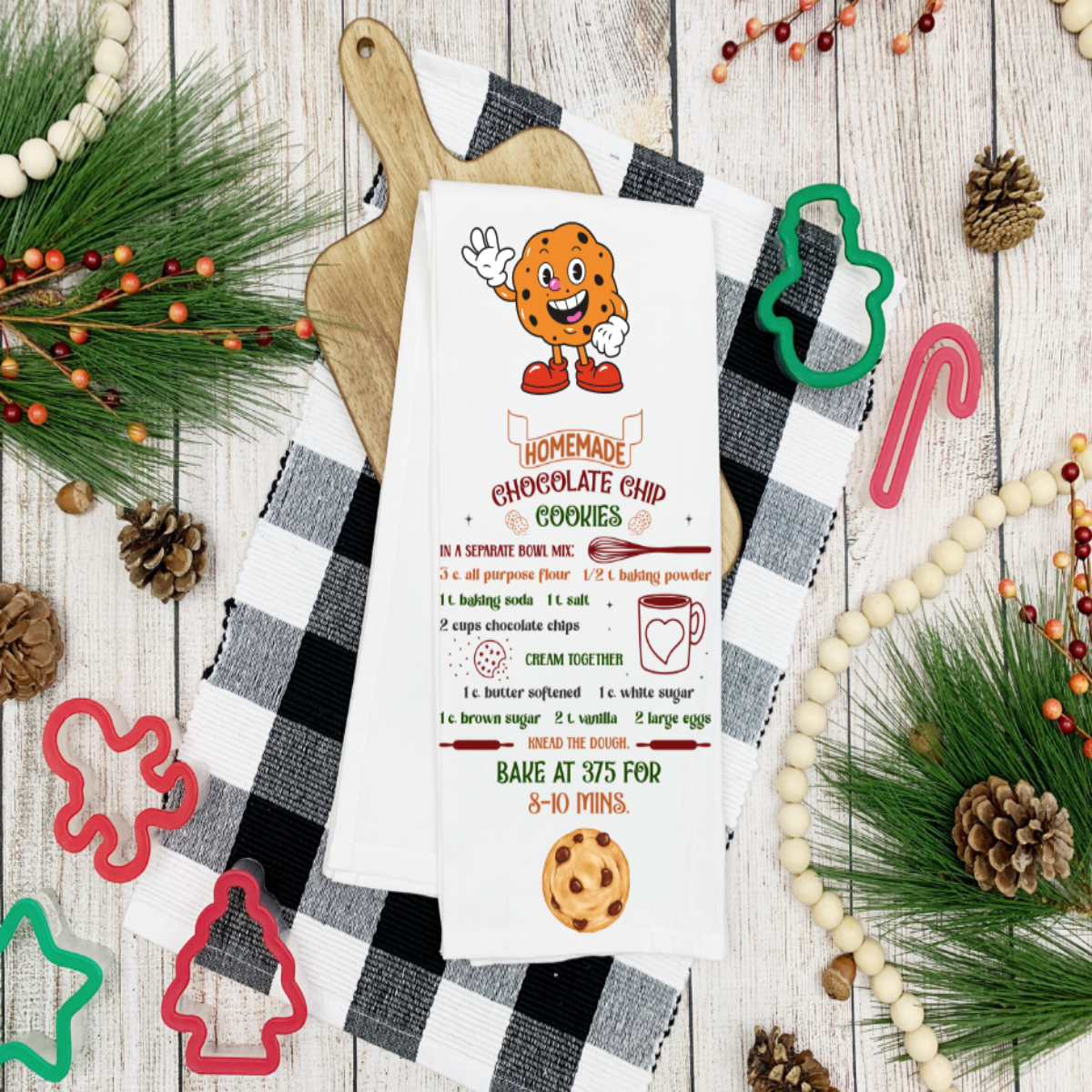 Chocolate Chip Cookie Recipe T-Towel πͺπ«