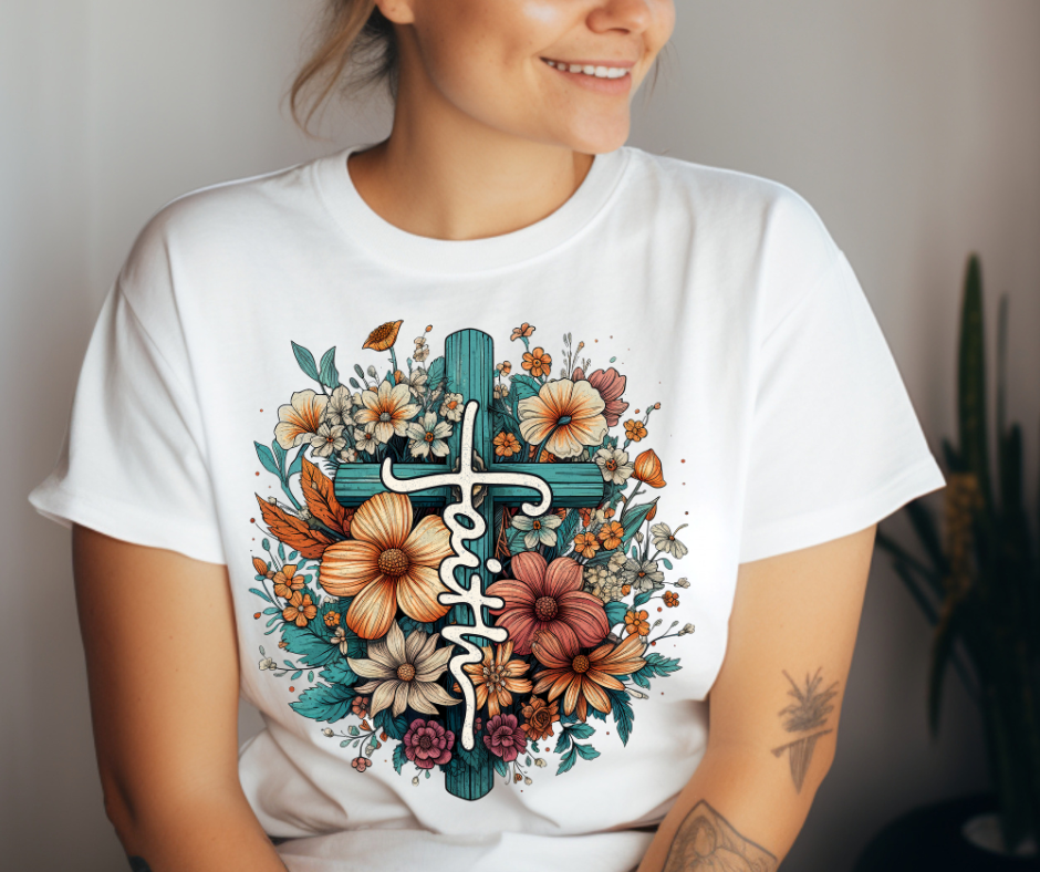 Faith and Flowers T-Shirt πΈβοΈ