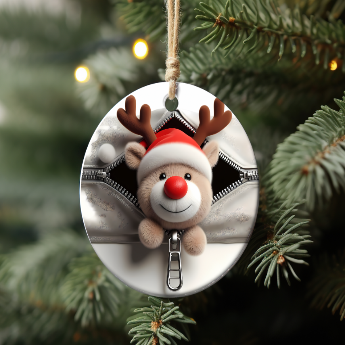 Rudolph Zipper Ornament πβ¨π¦
