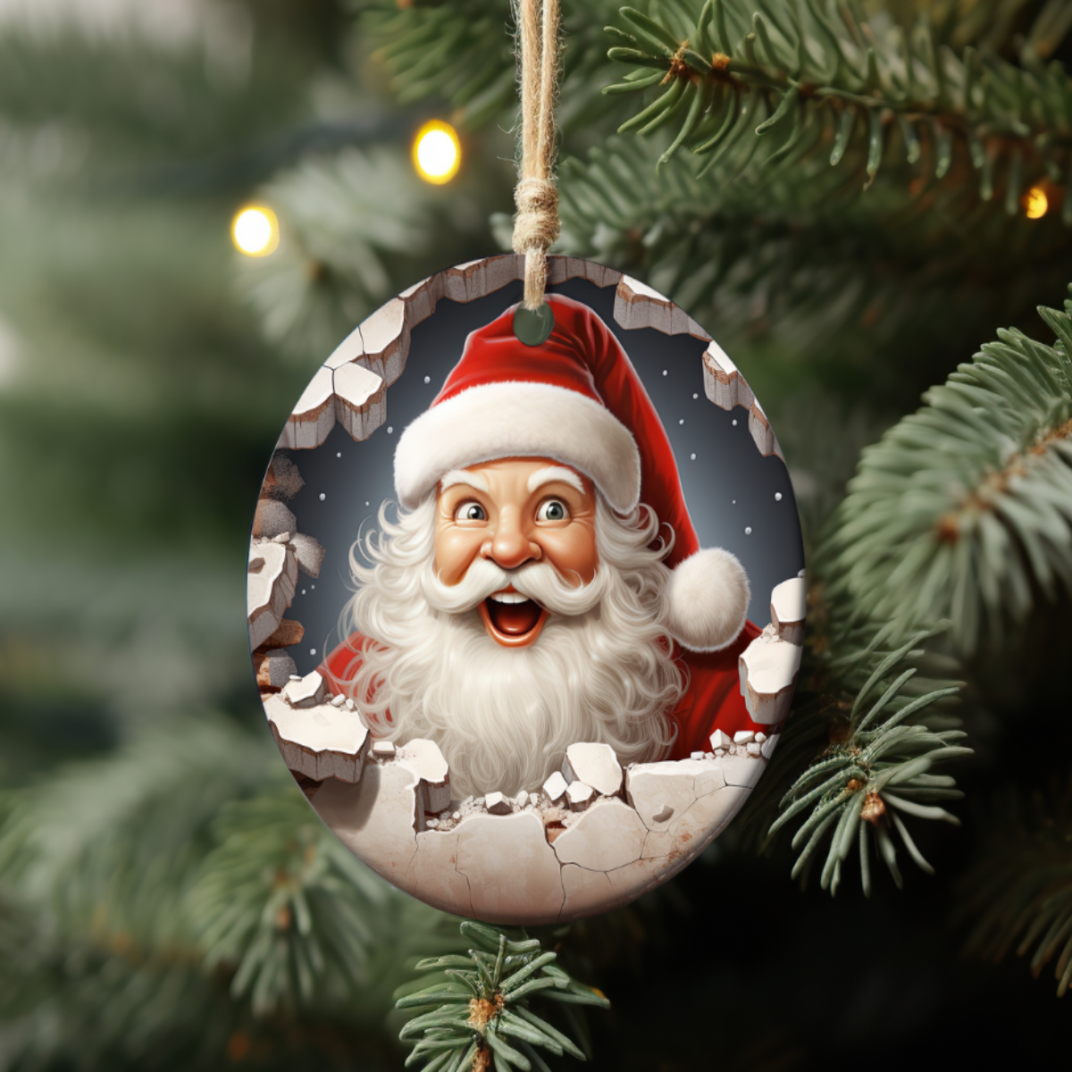 Santa Claus Excited Ornament π
β¨