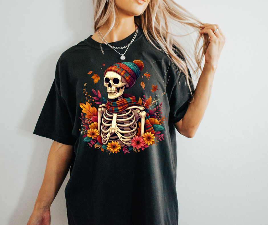 Skeleton with Flowers T-Shirt ππΈ