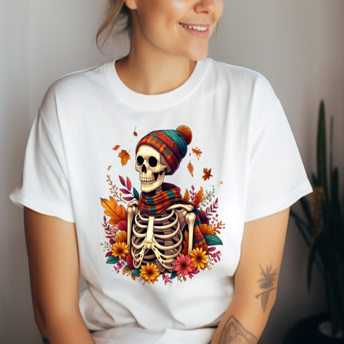 Skeleton with Flowers T-Shirt ππΈ