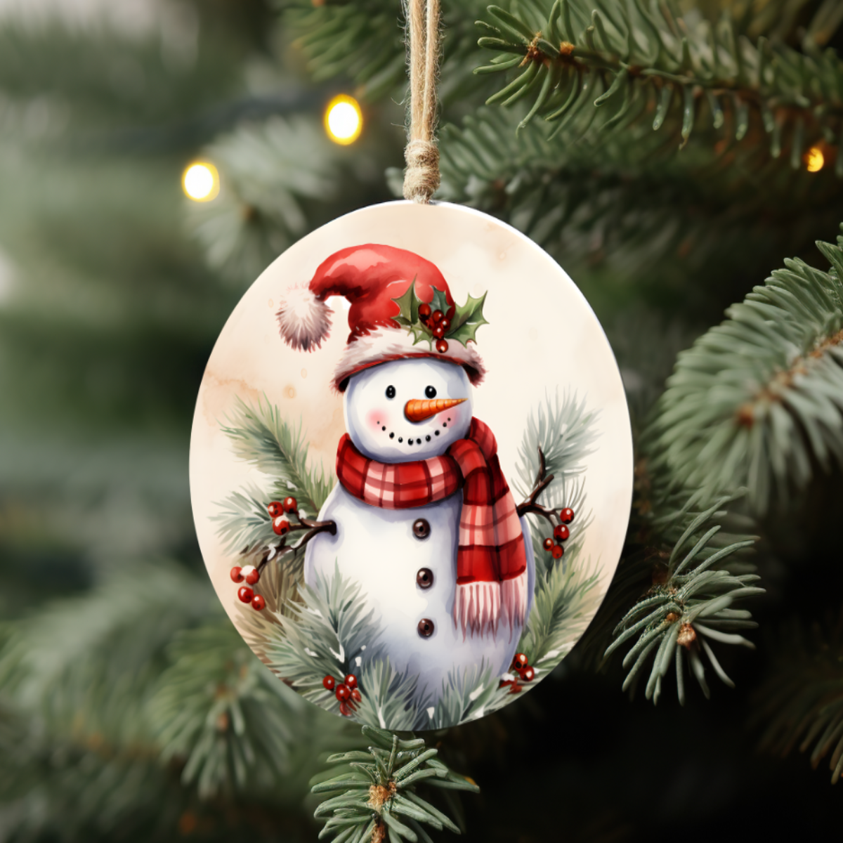 Snowman with Limbs Ornament – Ceramic ⛄❄️
