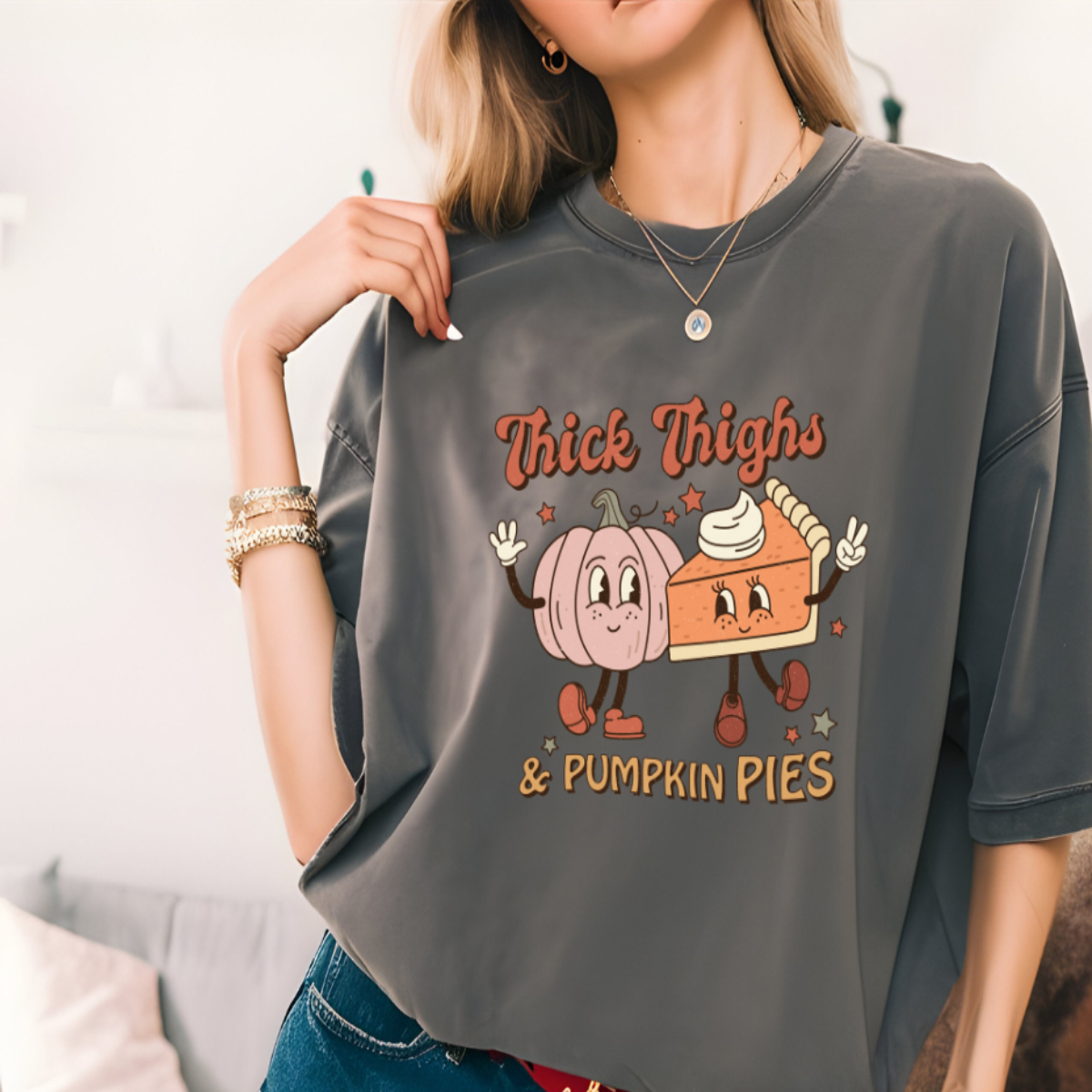 Thick Thighs and Pumpkin Pies T-shirt ππ