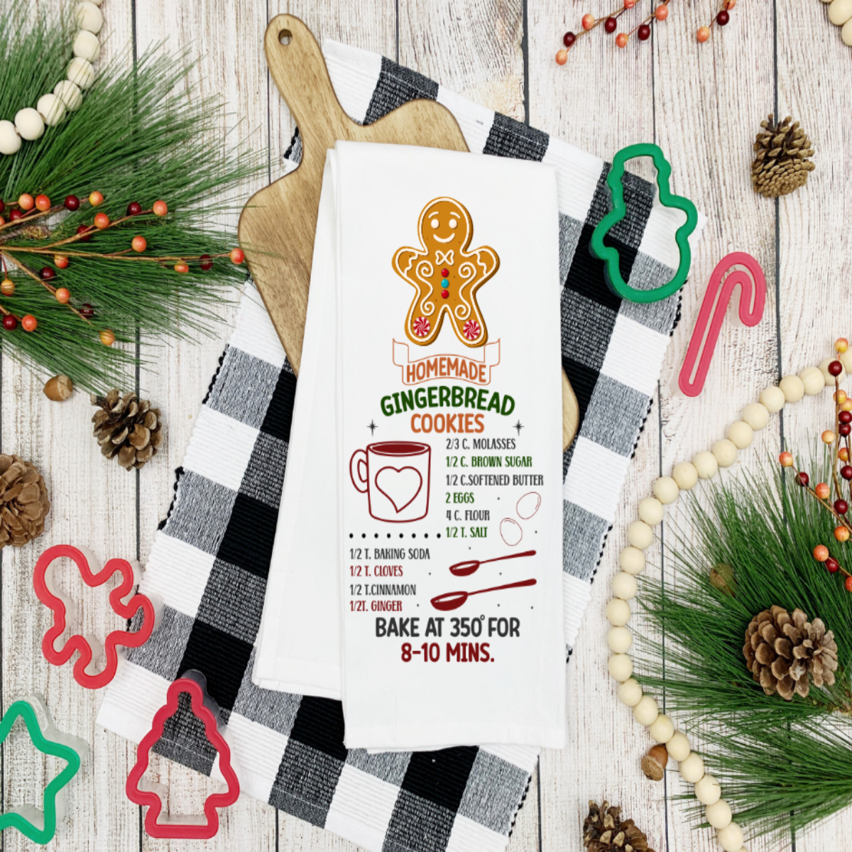 Gingerbread Recipe T-Towel ππͺ