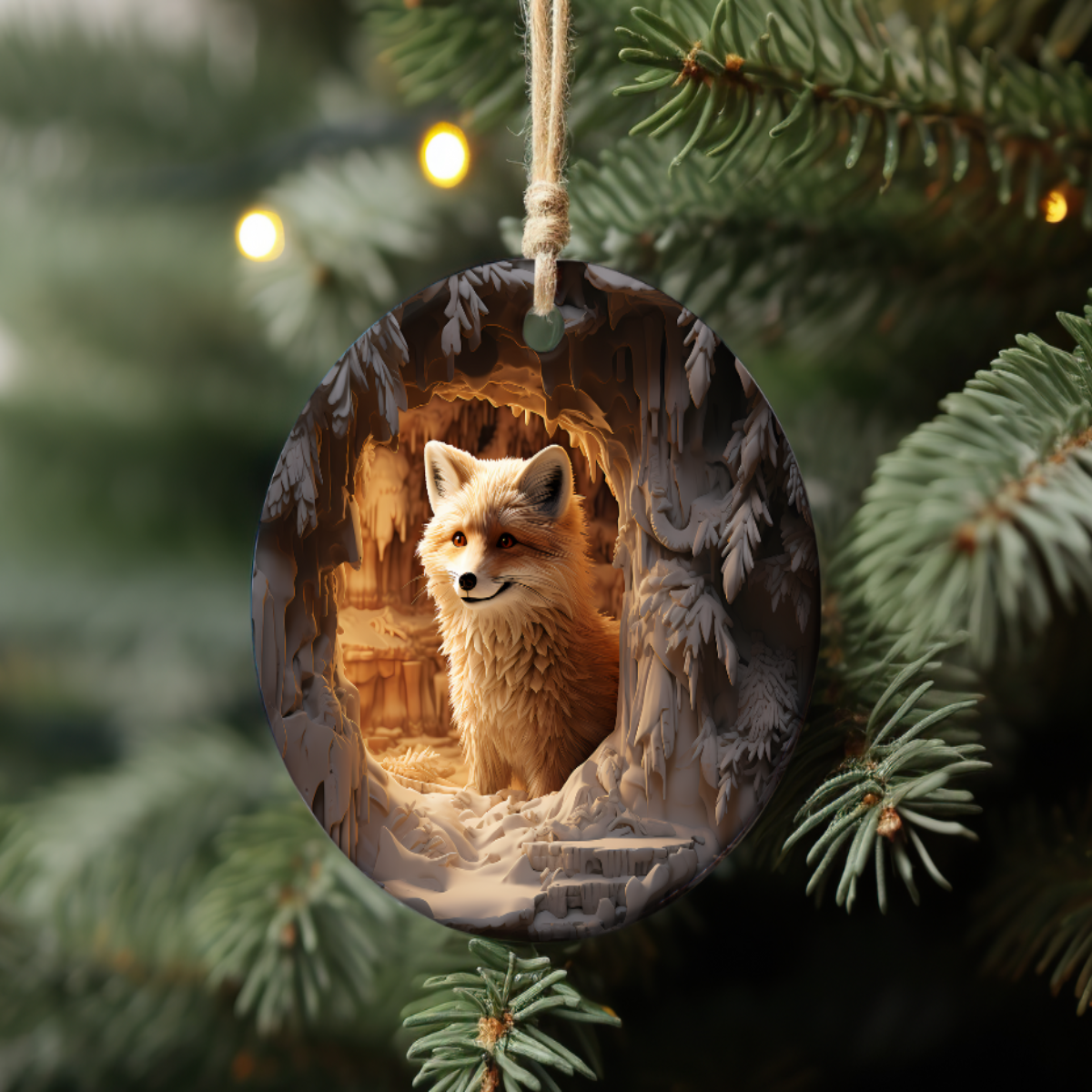 White Fox Ornament š¦āļøš