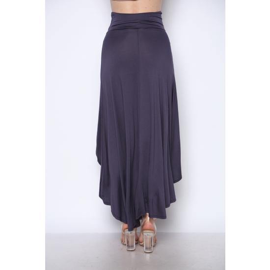 HI-LO KNIT MAXI SKIRT-NAVY - Havens Southern Belle Boutique