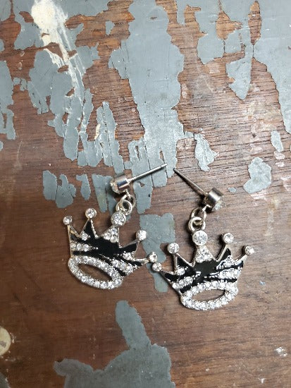 Mini Crown Earring-Silver or Gold