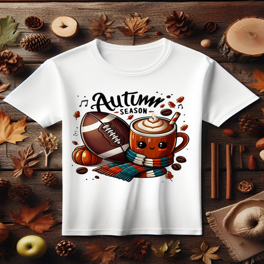 Football and Coffee- Autumn Season T-shirt