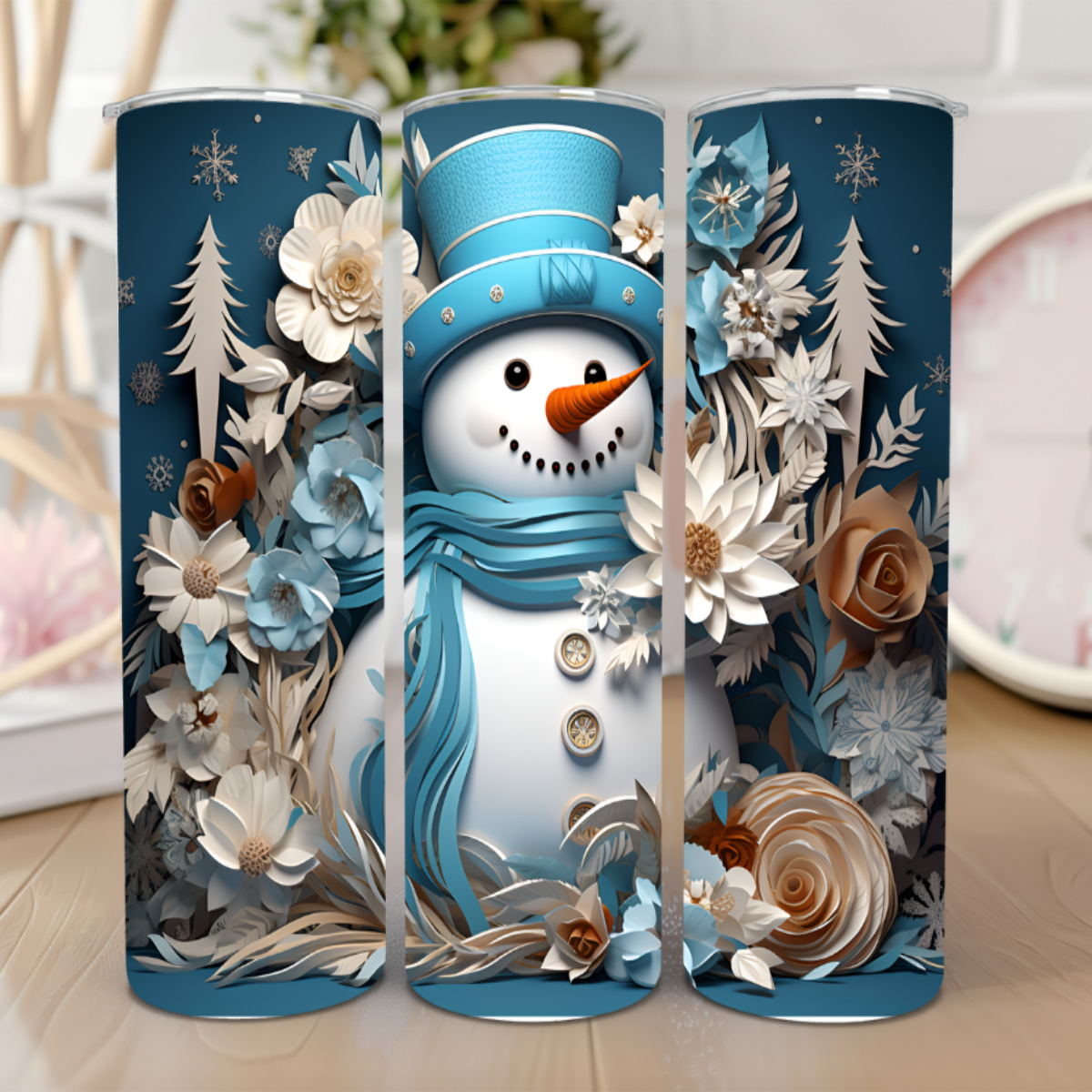 3D Snowman Tumbler - 20 Oz ☃️❄️