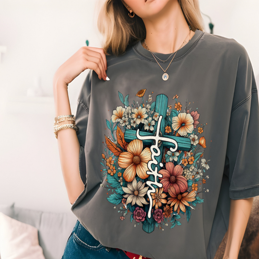 Faith and Flowers T-Shirt 🌸✝️