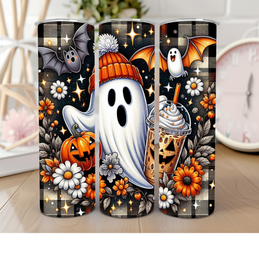 Ghost Drinking Coffee 20 oz Tumbler 👻☕️