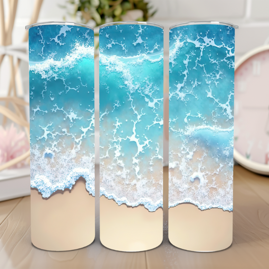 🌊 Ocean Scene 20 Oz Tumbler 🐚☀️