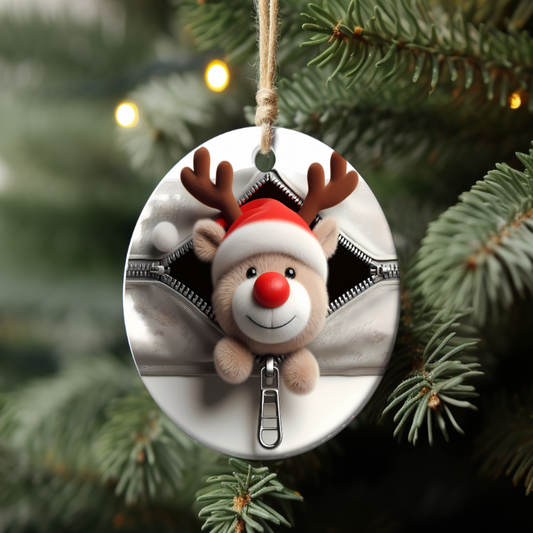 Rudolph Zipper Ornament 🎄✨🦌