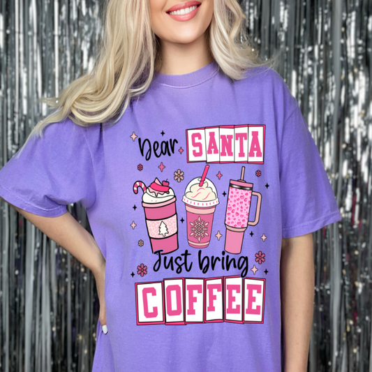 Santa Bring Coffee T-shirt 🎅☕️✨