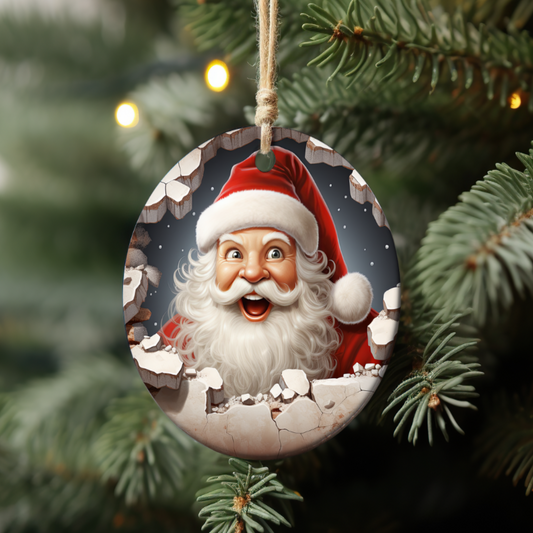 Santa Claus Excited Ornament 🎅✨