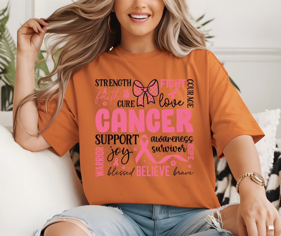 Strength, Cure, Fight Breast Cancer T-shirt 🎗️💖