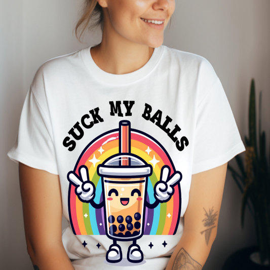 Suck My Balls T-shirt - 😂🧋