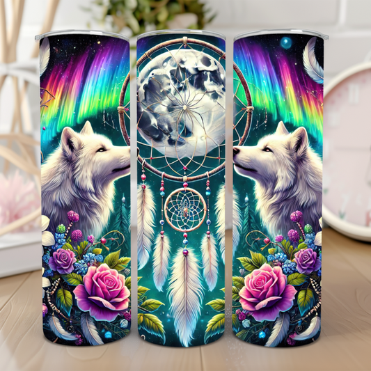 🐺 Wolves & Dreamcatchers 20 Oz Tumbler 🌙