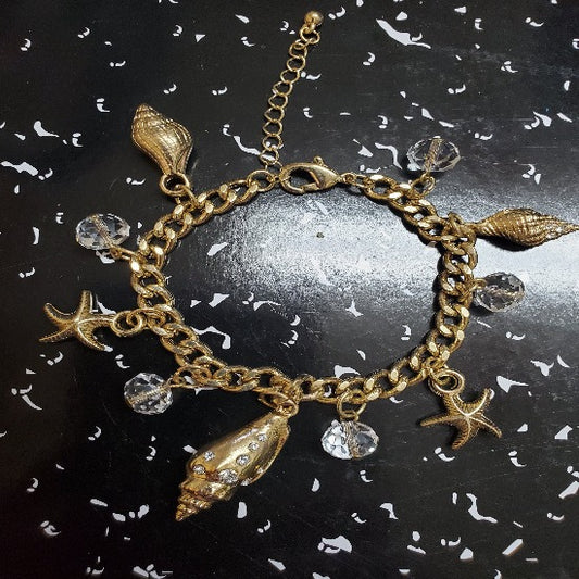 Sealife Gold Chain Bracelet- Gold